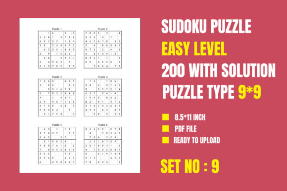 Discover the Joy of Easy 200 Sudoku Puzzle 9 9, Vol-9