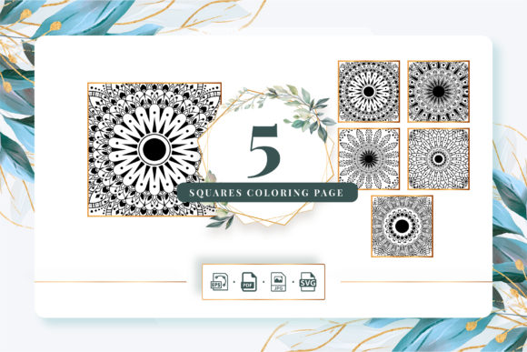 Explore Creativity with 5 Squares Coloring Book Pack
