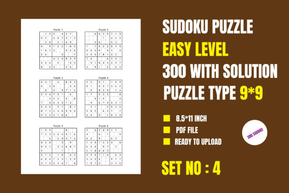 Explore Creativity with Easy 300 Sudoku Puzzle 9 9, Vol-4