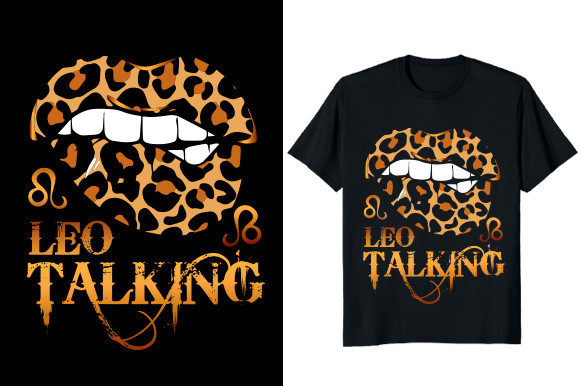 Leo Talking Zodiac T-shirt Design: A Creative Gem