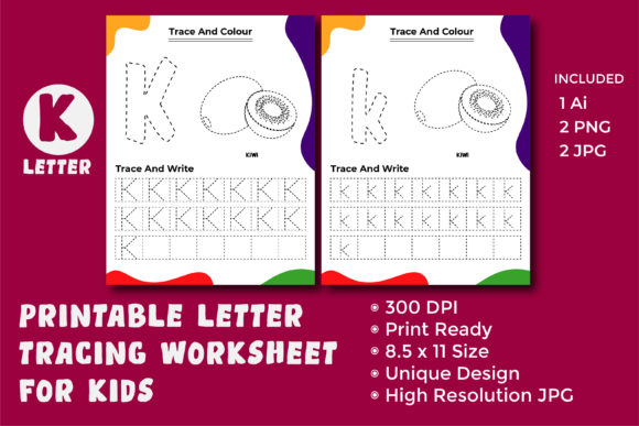 Tracing, Coloring and Writing Letter K: A Fun and Educational Activity for Toddlers and Preschoolers
